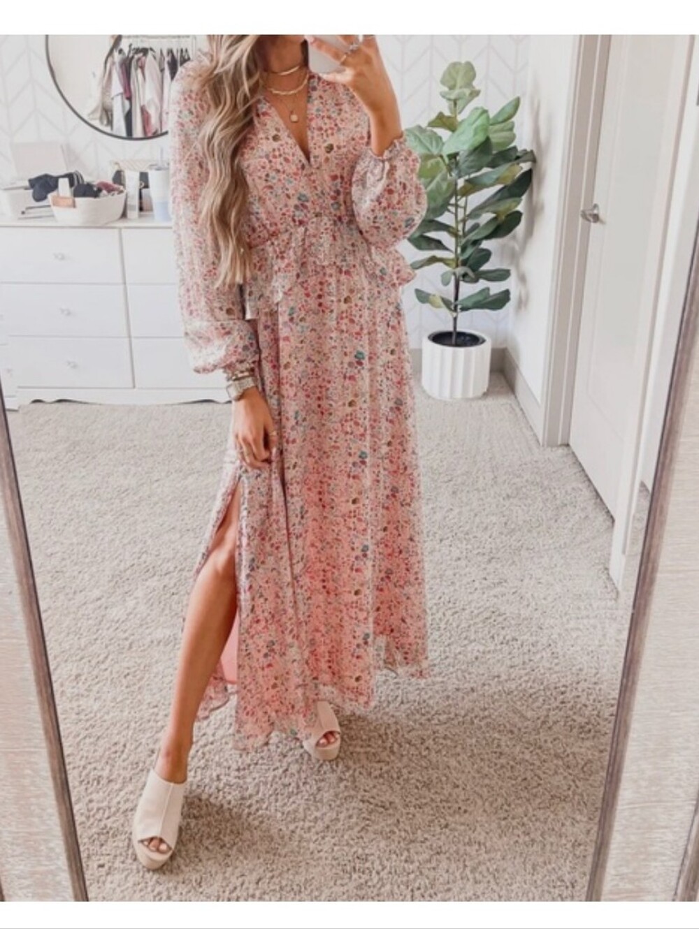 NWT BUDDY LOVES EDEN FLORAL METALLIC DRESS - Picture 2 of 7